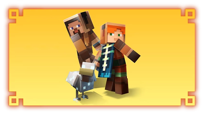 Minecraft Dungeons II pre-order promo art